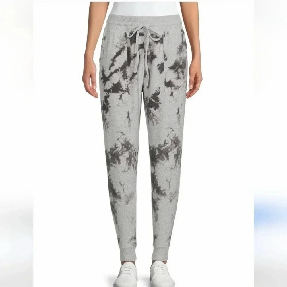 Gray Tie-Dye Jogger Pants